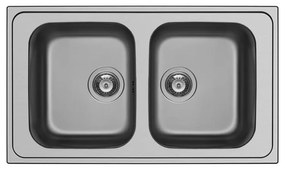 Kitchen Sink Stainless Steel Pyramis Fedra Extra 86x50 cm 2B 86x50x20 εκ.