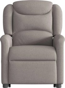 vidaXL Πολυθρόνα Μασάζ Ηλεκτρική Ανακλ.Taupe Υφασμάτινη