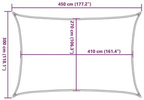 Πανί Σκίασης Κρεμ 3 x 4,5 μ. από HDPE 160 γρ./μ²  - Κρεμ