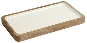 Δίσκος Διακόσμησης (32.5x17.6x3) Espiel Μάνγκο Λευκό AKB105
