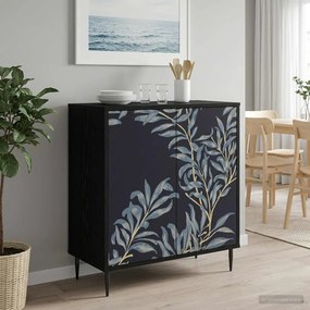 vidaXL Πλαϊνό γραφείο DOKKUM Μαύρη Δρυς 69 x 33 x 76 εκ.