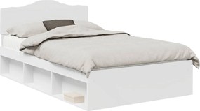 vidaXL Σκελετός Κρεβατιού Λευκό 120 x 200 cm Στερεά ξυλεία πεύκου