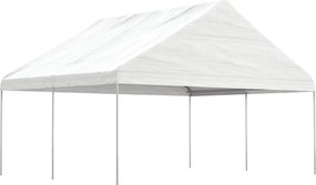 vidaXL Κιόσκι με Τέντα Λευκό 4,46 x 5,88 x 3,75 μ. από Πολυαιθυλένιο