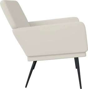 vidaXL Πάγκος Κρεμ 108x79x79 εκ. Βελούδινος