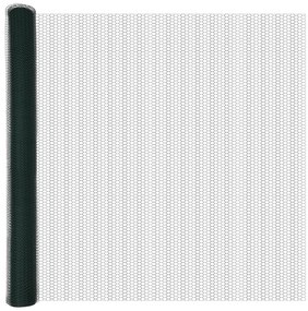 vidaXL Σετ Φράχτη Σετ 2 Πράσινο Μέταλλο, PVC 25 x 1.5 μ Ανθεκτικό