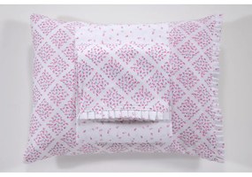 Σεντόνια Βρεφικά 770 (Σετ 3τμχ) White-Pink Down Town Cradle 125x175cm 100% Cotton Satin