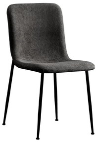 Καρέκλα Gratify pakoworld ανθρακί μπουκλέ ύφασμα-πόδι μαύρο μέταλλο 43x56x83εκ