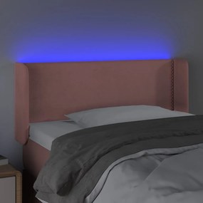 Κεφαλάρι Κρεβατιού LED Ροζ 103x16x78/88 εκ. Βελούδινο 3123143