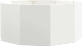vidaXL Γλάστρα Λευκό 120 x 120 x 50 εκ Ατσάλι