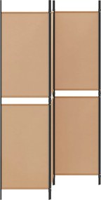 vidaXL 4-Πίνακας Διαχωριστικός Μπεζ 200 x 200 cm Ύφασμα