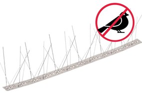 vidaXL Απωθητικές Ακίδες Περιστεριών 5 Σειρών Σετ των 40 20μ Αν.Ατσάλι