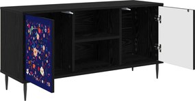 vidaXL Ντουλάπι TV MAINZ 102 x 33 x 51 εκ Μαύρη Δρυς