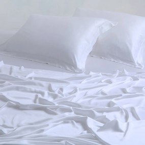 Σεντόνια King Size (Σετ) Silk Fashion Bamboo White
