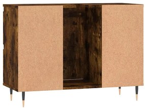 vidaXL Ντουλάπι Μπάνιου Καπνιστή Δρυς 80 x 33 x 60 εκ. Επεξεργ. Ξύλο