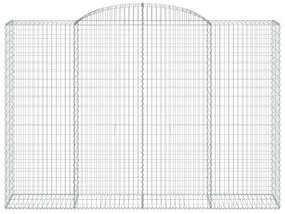 vidaXL Συρματοκιβώτια Τοξωτά 5 τεμ. 300x50x200/220 εκ. Γαλβαν. Ατσάλι