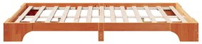 vidaXL Σκελετός Κρεβατιού Καφέ κεριού 160 x 200 cm Μασίφ ξύλο πεύκου