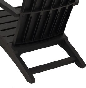 vidaXL Καρέκλα Κήπου Adirondack Μαύρη από Πολυπροπυλένιο