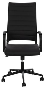 ΚΑΡΕΚΛΑ ΓΡΑΦΕΙΟΥ SUPERIOR  ΜΑΥΡΟ PU ΔΙΕΥΘΥΝΤH 62x71,5x113 εκ.