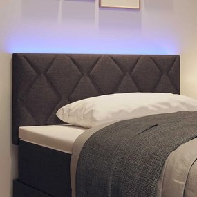vidaXL LED κεφαλάρι Καφέ 100 cm ύφασμα