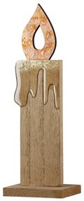 Ανάγλυφο Σταντ Κερί 'Otonal' MDF Εκρού/Πορτοκαλί 5x7x20.5cm
