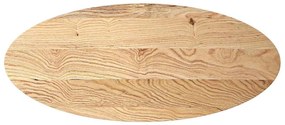 vidaXL Επιτραπέζια επιφάνεια 140x60x4 εκ. από Μασίφ Ξύλο Δρυός Οβάλ