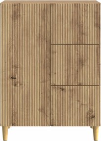 vidaXL Πλαϊνό γραφείο Artisan Δρυς 66 x 34,5 x 90 εκ