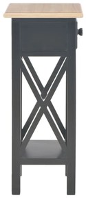 vidaXL Τραπεζάκι Βοηθητικό Μαύρο 27 x 27 x 65,5 εκ. Ξύλινο