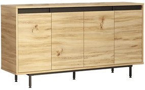 Μπουφές Jethro 176-000121 160x44,5x75,5cm Sonoma-Wenge Μελαμίνη,Μέταλλο