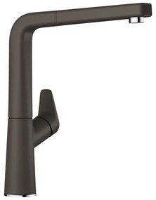 Blanco Avona-S SILGRANIT®-Look Coffee Μπαταρία Κουζίνας με Περιστρεφόμενο Ρουξούνι και Αποσπώμενο ντους