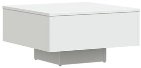 Τραπεζάκι Σαλονιού Λευκό 60 x 60 x 31,5 εκ. από Επεξ. Ξύλο - Λευκό