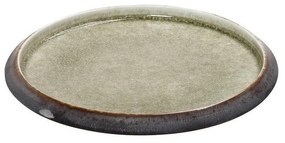Πιάτο Κεραμικό Pebble Στρόγγυλο Gmt113 Φ29cm Green-Brown Espiel Κεραμικό