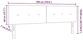 vidaXL Κεφαλάρι με κεφαλάρι Taupe 180 cm ύφασμα