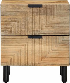 vidaXL Κομοδίνο καφέ 40x33x46 cm από μασίφ ξύλο Mango