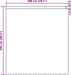 vidaXL Κουρτίνα Δαντέλας με κουρτίνες Λευκό 245 x 200 cm Πολυεστέρας