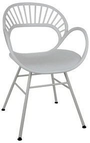 Armchair Rudy PP white 57x49x88 εκ.