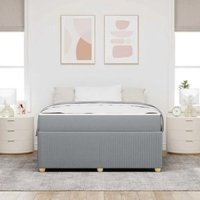 vidaXL Σκελετός Κρεβατιού Άλλο Ανοιχτό γκρι 140 x 200 cm ύφασμα