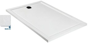 Ντουζιέρα Χυτή 140x80xY2 εκ. με Βαλβίδα Αποχέτευσης Sanitec Flat Classic Ice A200-14