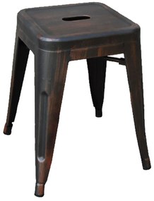 Σκαμπό Relix Antique Black Ε5195,10 39Χ39X45 cm Μέταλλο