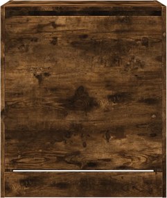 vidaXL Παπουτσοθήκη Καπνιστή Δρυς 60x42x69 εκ. από Επεξεργ. Ξύλο