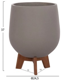 ΣΕΤ 3 ΓΛΑΣΤΡΕΣ ΜΕ TEAK ΒΑΣΕΙΣ TRYLL HM4681.03 FIBER CEMENT--ΓΚΡΙ