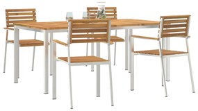 vidaXL Σετ 5 κομματιών τροφίμων κήπου από μασίφ ξύλο ακακίας