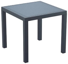 Τραπέζι ORLANDO Ανθρακί PP 80x80x75cm