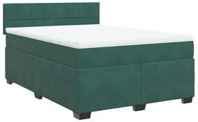 ΚΡΕΒΑΤΙ BOXSPRING ΜΕ ΣΤΡΩΜΑ ΣΚΟΥΡΟ ΠΡΑΣΙΝΟ 160X200ΕΚ. ΒΕΛΟΥΔΙΝΟ 3286357