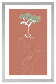 Αφίσα με παρπαστού Ρίζες της αγάπης - 40x60 white