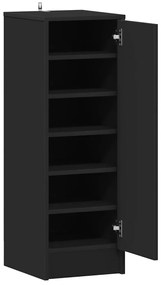 vidaXL Παπουτσοθήκη Μαύρη 32 x 35 x 92 εκ. από Επεξ. Ξύλο