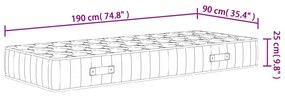 ΣΤΡΩΜΑ ΜΕ POCKET SPRINGS ΜΕΣΑΙΑ ΣΚΛΗΡΟΤΗΤΑ 90X200 ΕΚ. ΜΟΝΟ 372826