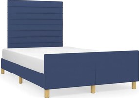 vidaXL Πλαίσιο κρεβατιού χωρίς στρώμα μπλε 120x200cm ύφασμα