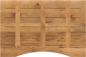 vidaXL Επιφάνεια Γραφείου Καμπύλη 100x50x2,5 εκ Μασίφ Ακατ. Μάνγκο
