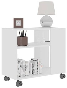 vidaXL Τραπέζι Βοηθητικό Λευκό 70 x 35 x 55 εκ. από Επεξεργασμένο Ξύλο