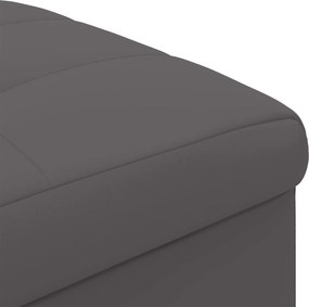 vidaXL Οθωμανικό αποθήκευσης Γκρι 40 x 40 x 45 cm Τεχνητό δέρμα